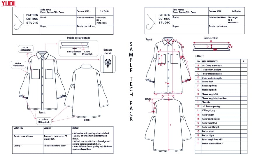 cut sheet vs tech sheet